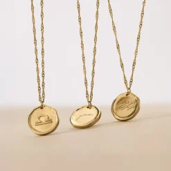 Zodiac Necklace – Gemini / Zwilling Gold