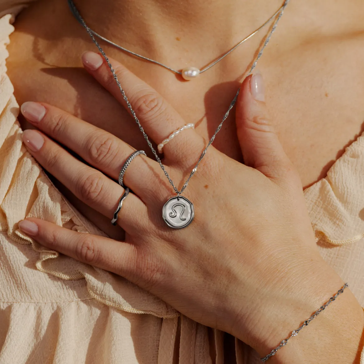 Zodiac Necklace – Leo / Löwe Silber