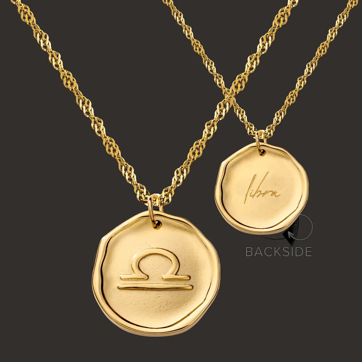 Zodiac Necklace – Libra / Waage Gold