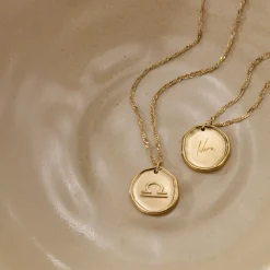 Zodiac Necklace – Libra / Waage Gold