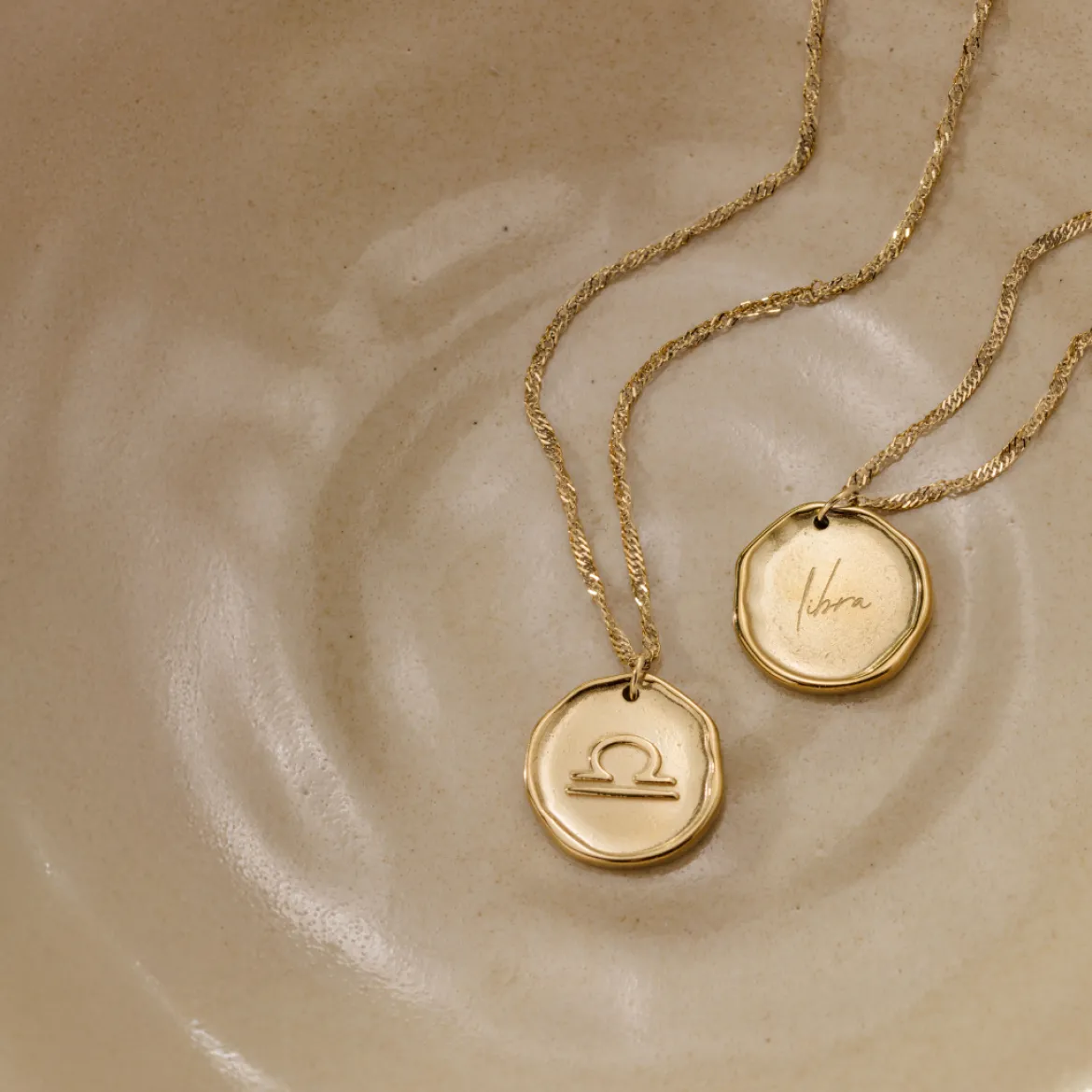 Zodiac Necklace – Libra / Waage Gold