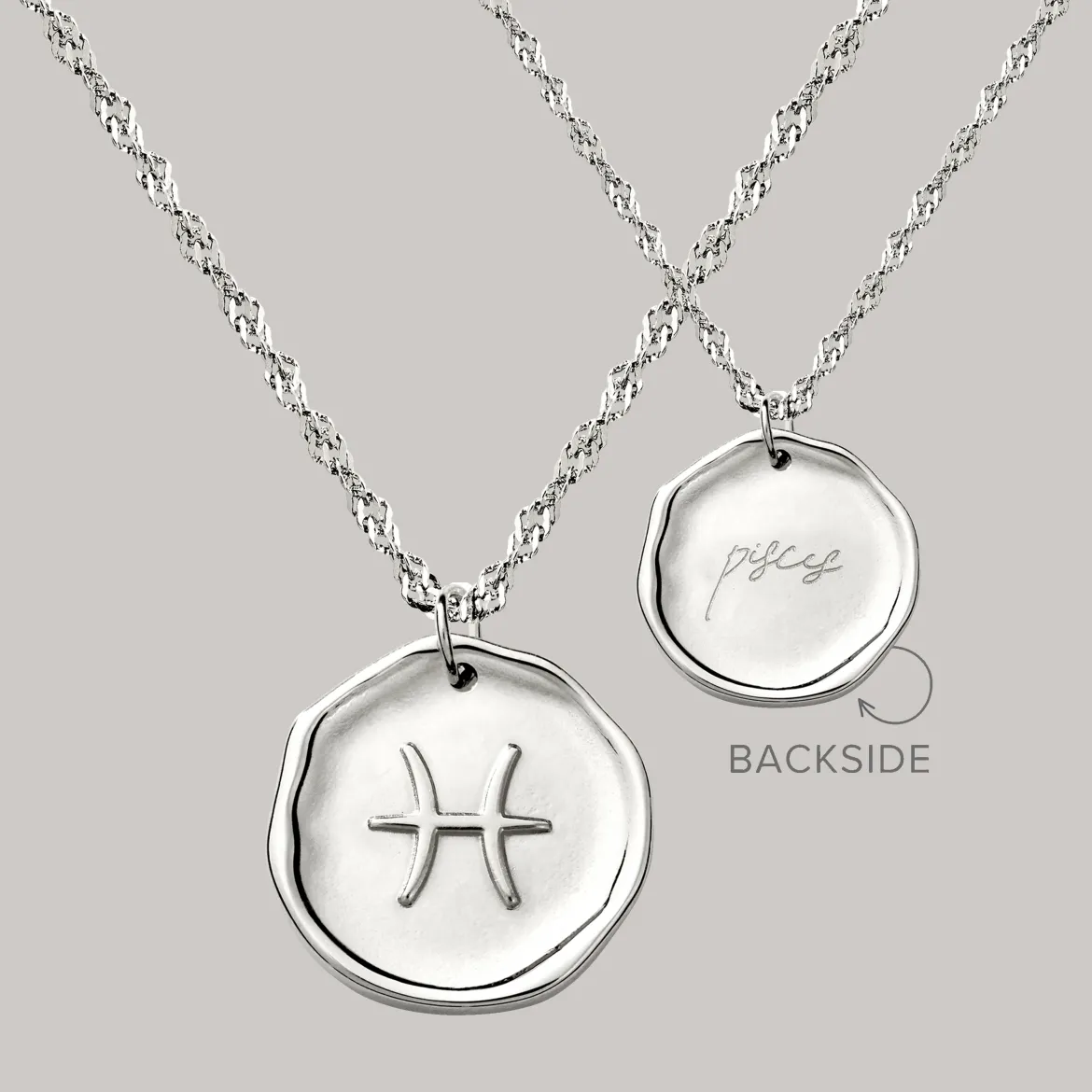 Zodiac Necklace – Pisces / Fische Silber