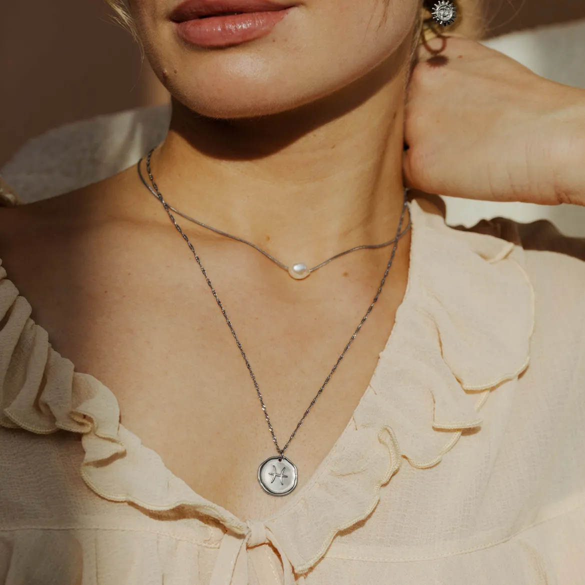 Zodiac Necklace – Pisces / Fische Silber