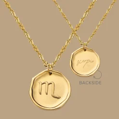 Zodiac Necklace – Scorpio / Skorpion Gold