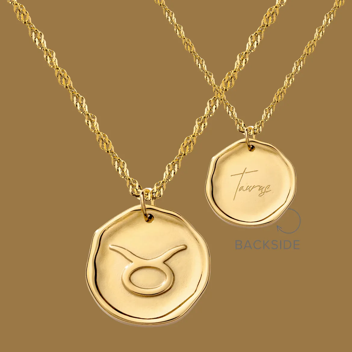 Zodiac Necklace – Taurus / Stier Gold