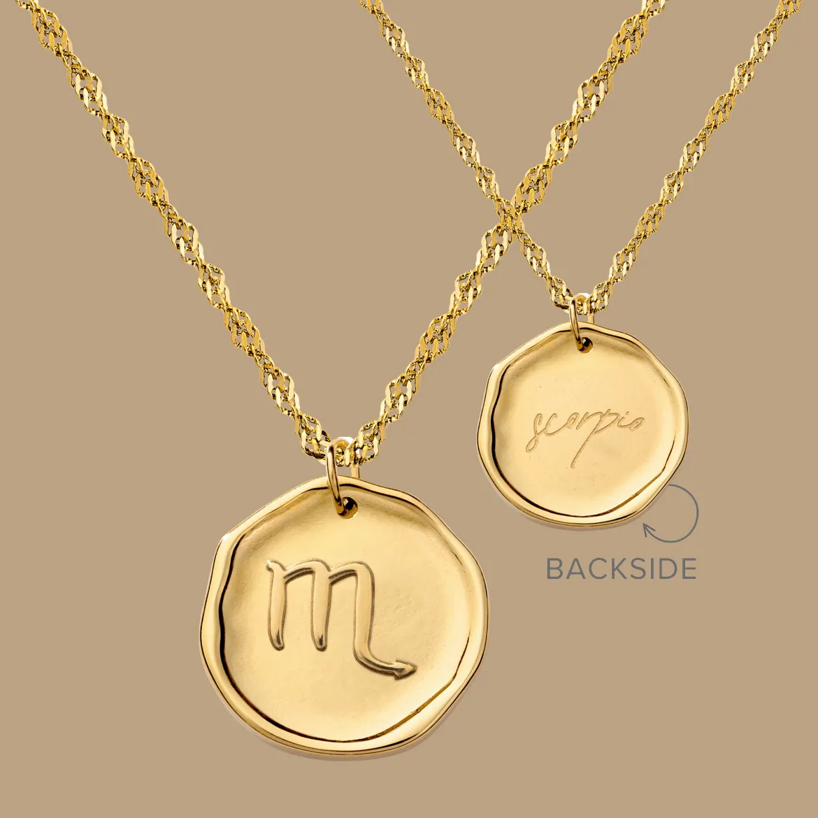Zodiac Necklace Gold - Steinbock