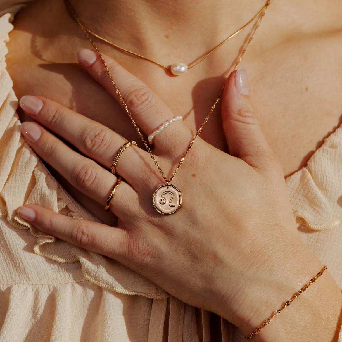 Zodiac Necklace Roségold - Steinbock