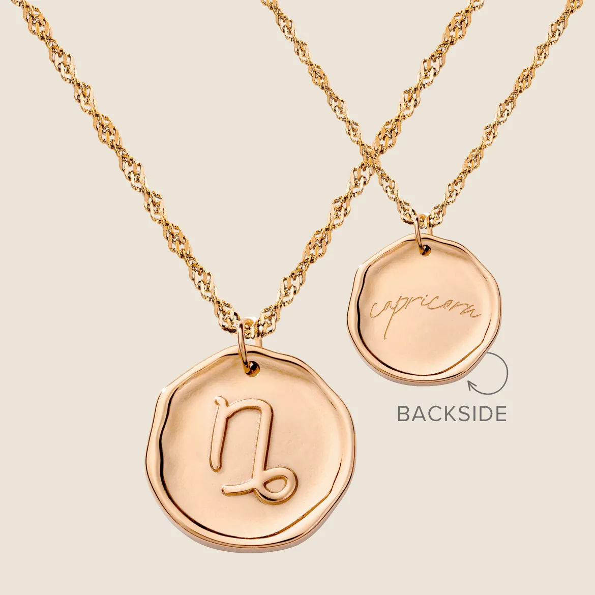 Zodiac Necklace Roségold - Steinbock