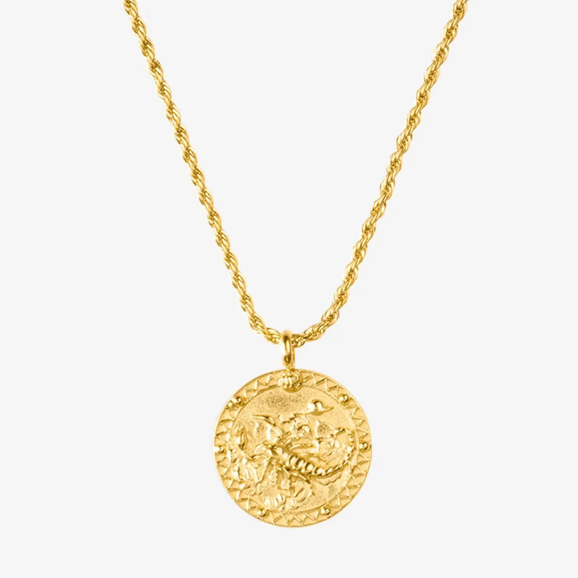 Zodiac Sign Necklace Gold - Steinbock