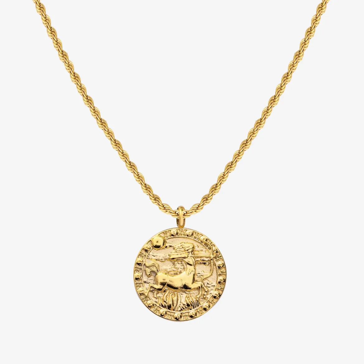 Zodiac Sign Necklace Gold - Steinbock