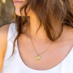 Zodiac Sign Necklace Gold - Steinbock