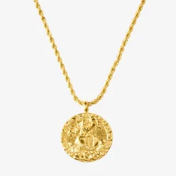 Zodiac Sign Necklace Gold - Steinbock