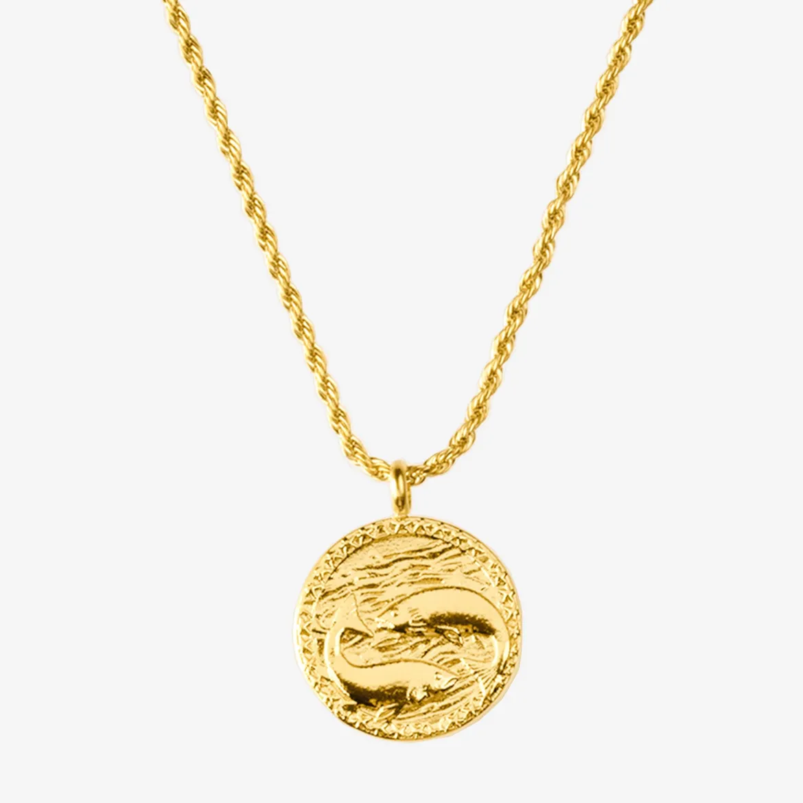 Zodiac Sign Necklace Gold - Steinbock