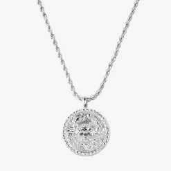 Zodiac Sign Necklace Silber - Steinbock