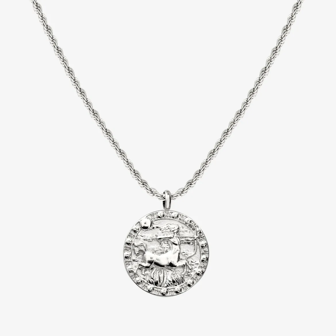 Zodiac Sign Necklace Silber - Steinbock