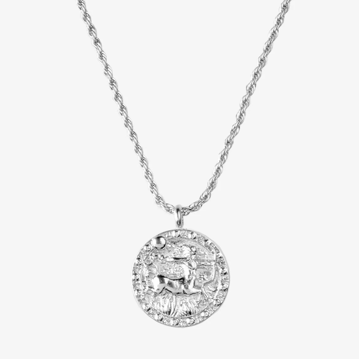 Zodiac Sign Necklace Silber - Steinbock