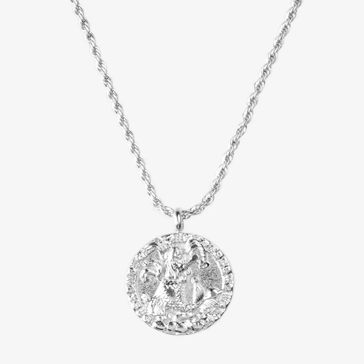 Zodiac Sign Necklace Silber - Steinbock